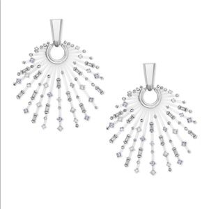 KENDRA SCOTT FABIA SILVER STATEMENT EARRINGS